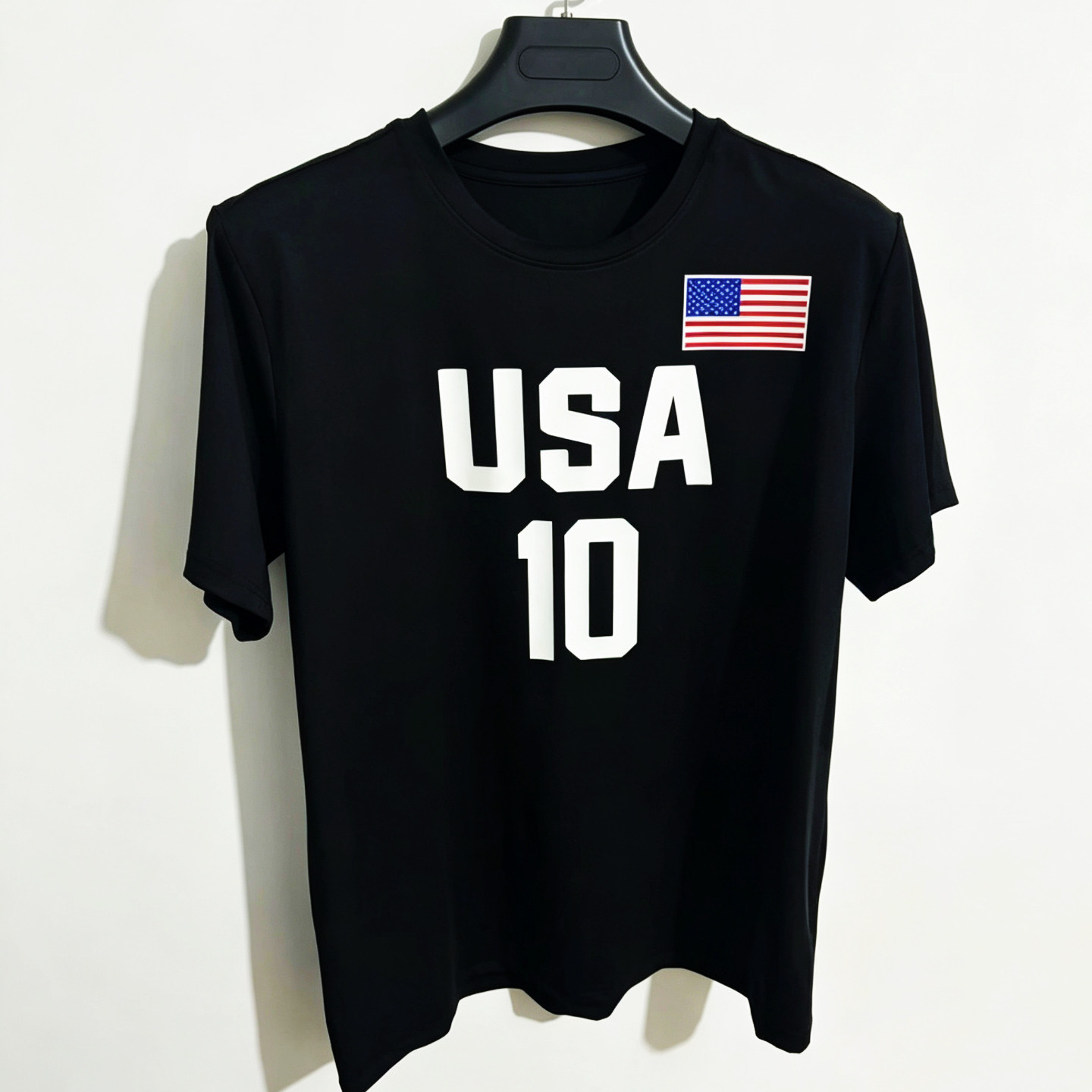 梦之队美国队USA10号科比黑曼巴男子篮球T恤弹力速干宽松运动短袖