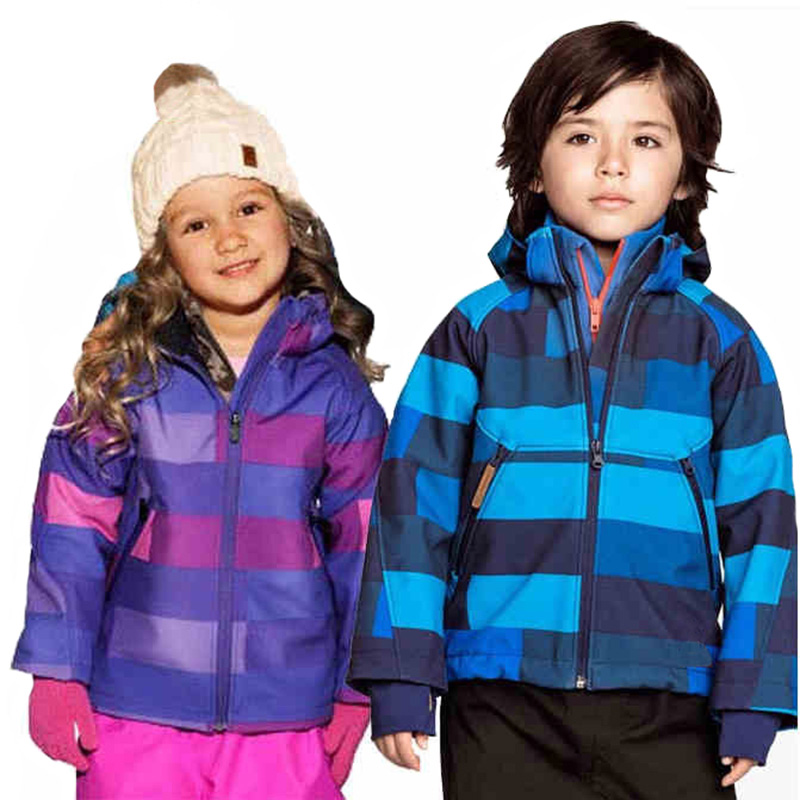 正品户外亲子软壳女男抓绒衣防水登山服儿童加大冲锋衣男童女童