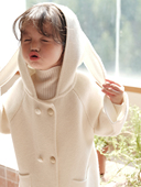 TTcashmere山羊绒可爱兔子耳朵男女儿童宝宝羊绒开衫 外套