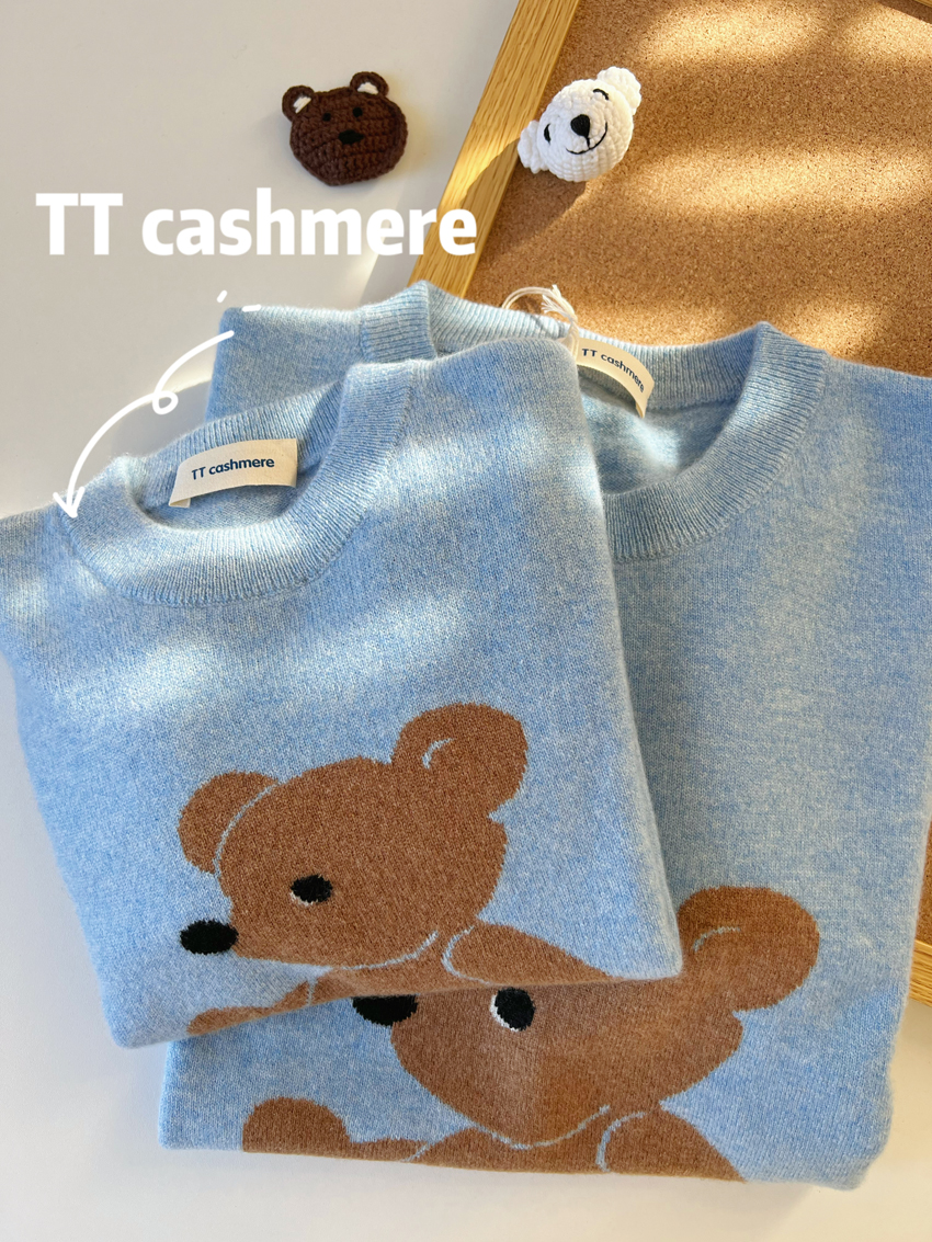 羊绒衫亲子柔软套头圆领