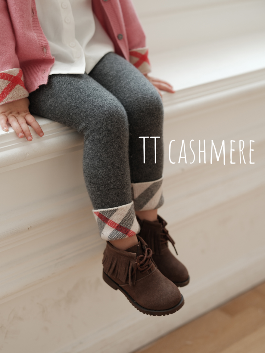 TTcashmere男女儿童宝宝100%山羊绒柔软贴身不扎加厚打底羊绒裤