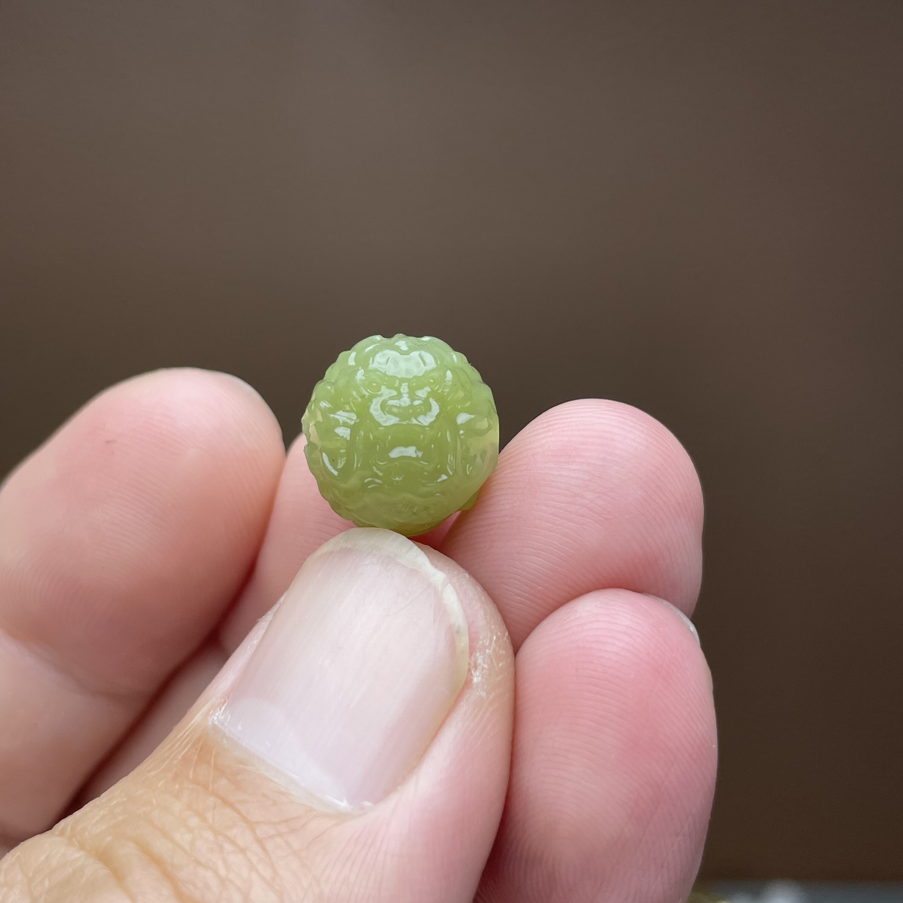 天然和田玉龙单珠生肖散珠吊坠