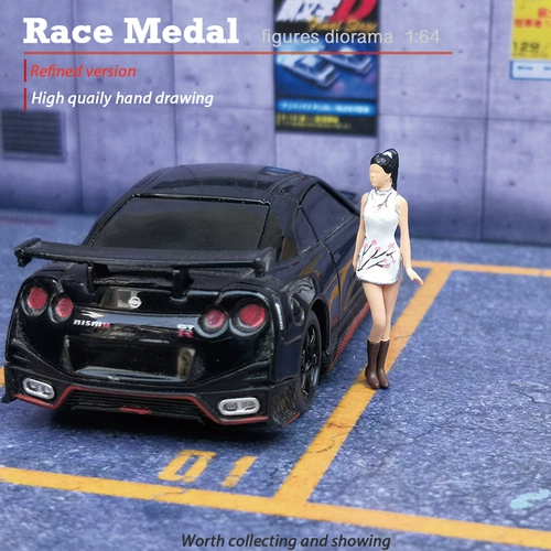 RM Модель 1:64 манит элегантный темперамент Cheongsam Женская 3D Micro -Shrishing Model.