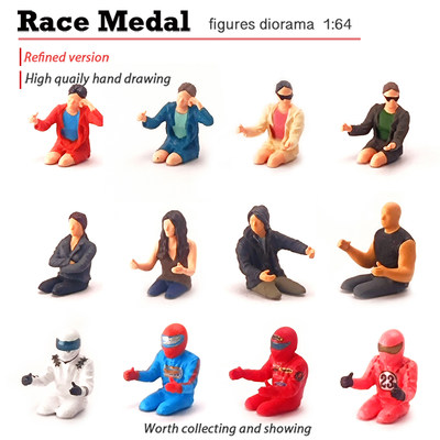 迷你摆件RACEMEDAL模型司机1/64