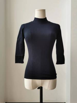 Theory羊毛混纺小高领半袖针织衫