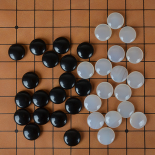 天然黑耀石搭配纯白玛瑙围棋子五子棋原色无优化成人儿童益智礼品