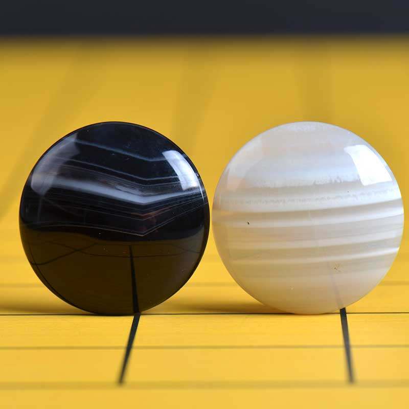 天然千层缠丝蚕丝玛瑙围棋子套装专业成人学生益智棋牌礼品收藏