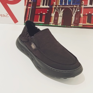 男黑底黑面上班商务软底透气休闲轻质套脚懒人m60男布鞋专柜正品