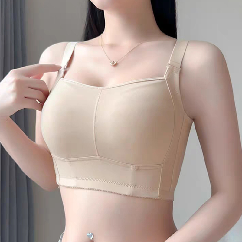 光面无痕文胸无钢圈薄杯大胸显小