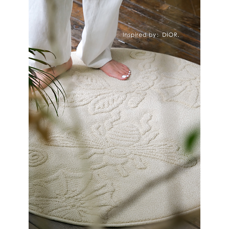 若奈 Di@r Maison小蜜蜂立体浮雕“微防水”床边毯圆形地毯入户毯