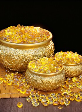 18cm大号金蟾钱币八福聚宝盆加厚实心纯黄铜八方来财店铺家居摆件