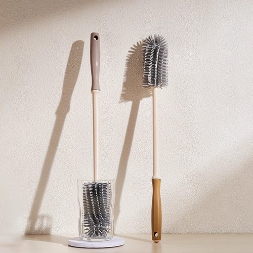 长柄洗杯刷硅胶奶瓶清洁刷