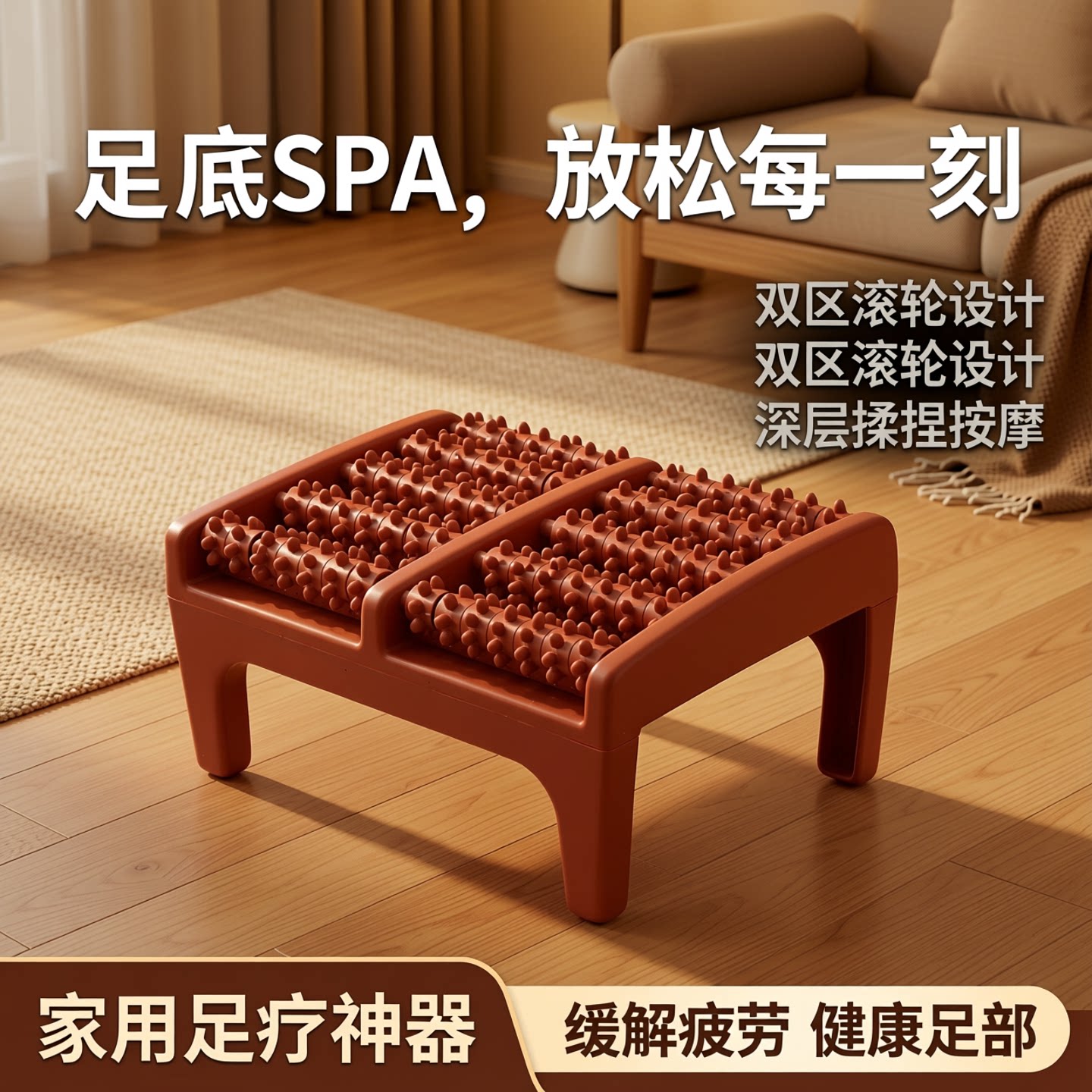 脚底按摩器脚步按摩仪器滚轮足底足疗搓按捏脚神器脚部按摩器家用