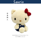 日本hellokitty正版 70年代复古凯蒂猫哈喽kt猫公仔玩偶毛绒玩具