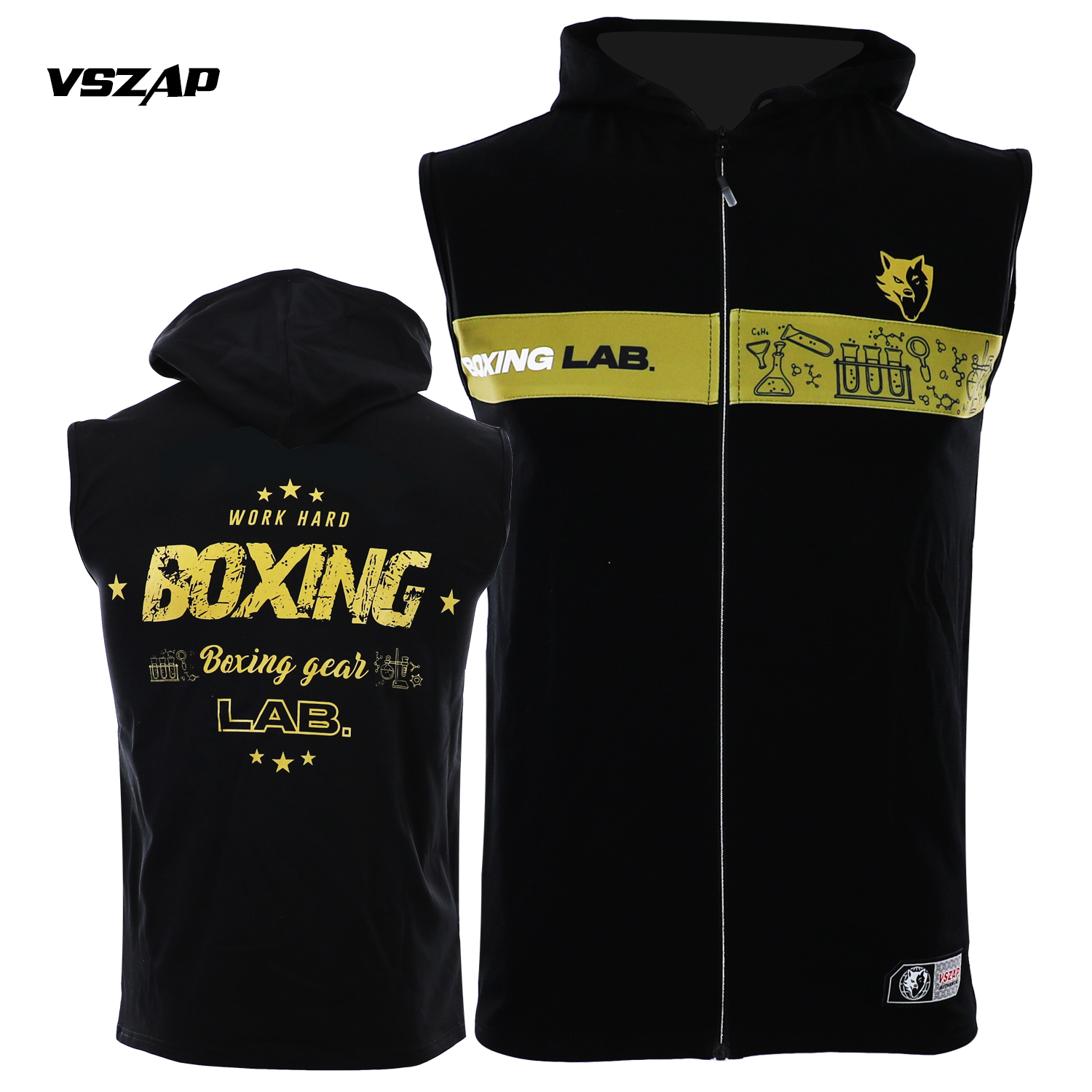 VSZAPMMA纯棉训练格斗连帽拳击服