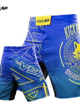 VSZAP综合格斗训练UFC短裤男女比赛踢拳毒液泰拳击比赛服运动搏击
