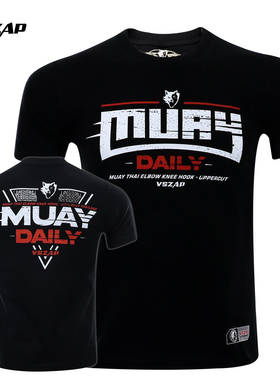 VSZAP格斗运动泰拳短袖T恤男纯棉休闲跑步拳击服搏击UFC健身上衣