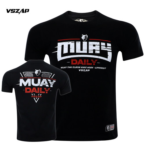 VSZAP泰拳休闲搏击MMA纯棉短袖男