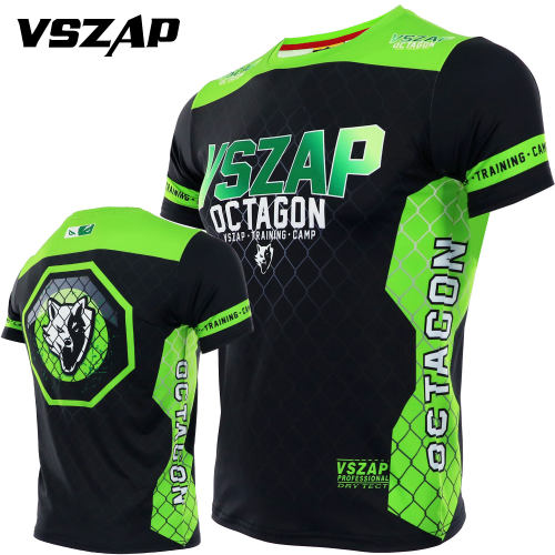 vszap八角笼拳击速干ufc擂台t恤