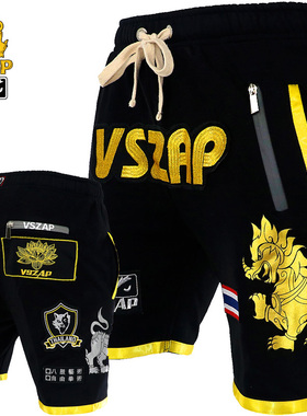 VSZAP休闲弹性短裤健身格斗MUAY THAI散打泰拳MMA搏击播求运动男