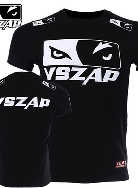 VSZAP搏击健身运动潮牌短袖T恤MMA泰拳击训练格斗UFC比赛运动纯棉