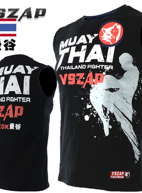 VSZAP MUAY THAI播求泰拳击健身格斗无袖背心运动训练搏击散打男