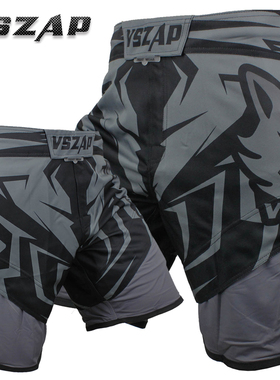 VSZAP综合格斗短裤MMA运动跑步UFC健身搏击训练泰拳击专业比赛男