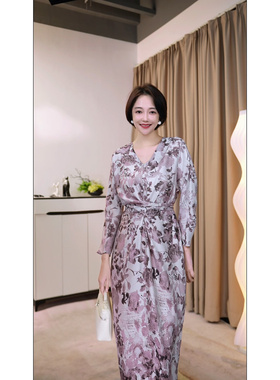 60150真丝桑蚕丝连衣裙度假显瘦时尚