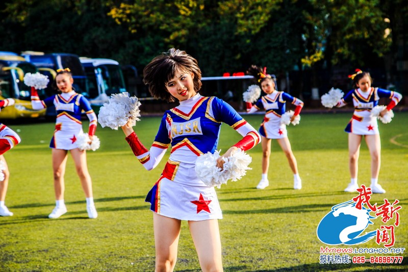 定做 学生技巧啦啦操 花球啦啦操 不漏肚脐款啦啦操比赛演出服套