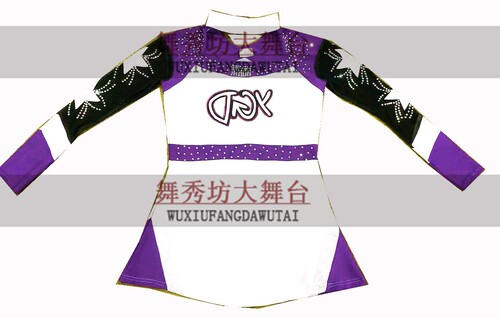 团体技巧啦啦操比赛服 烫钻款啦啦操服 花球操 拉拉队服L-12361