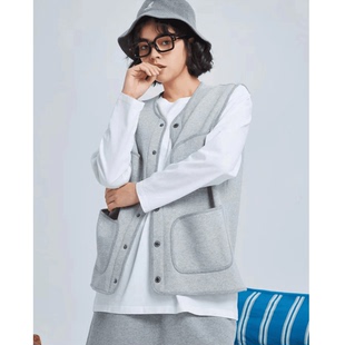 韩范马甲上衣纯色毛圈无袖 柜价398 新品 秋季 休闲 AIMEEWQ纸袋家