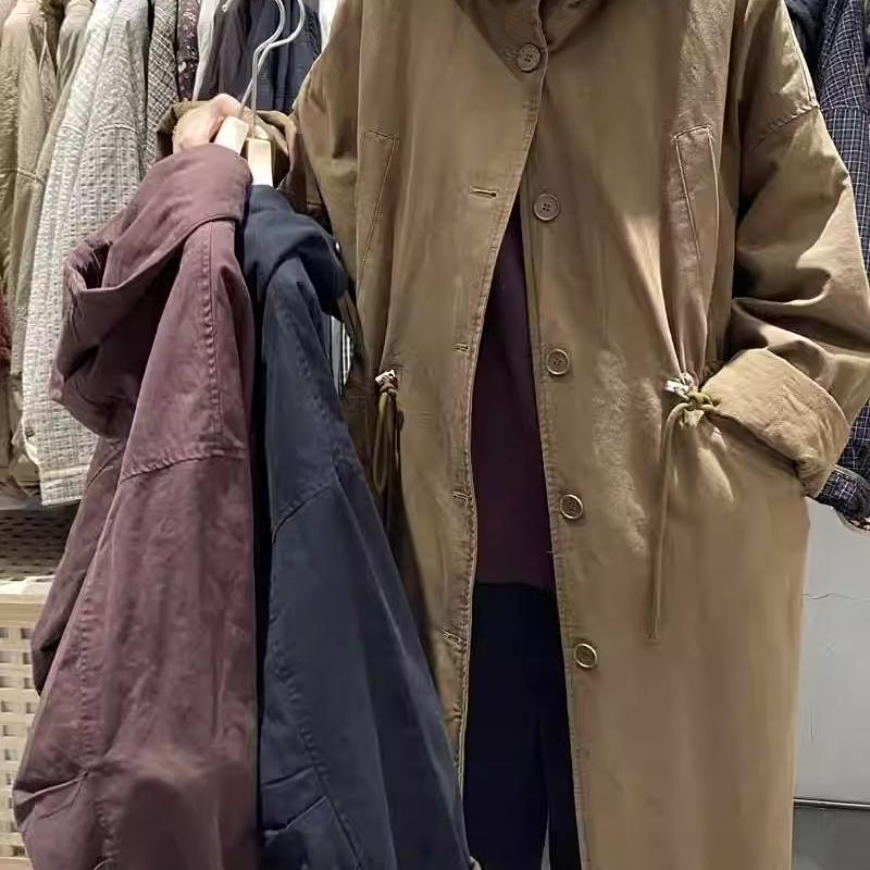 TY951016气质纯棉长款连帽棉服