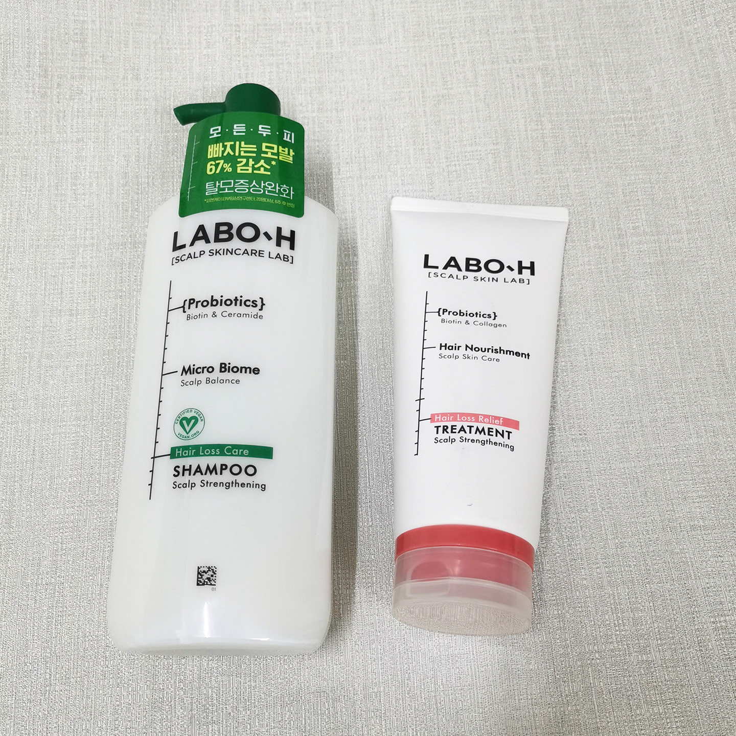 包邮LABOH益生菌洗发水400ml护发素韩国控油蓬松头皮护理男女