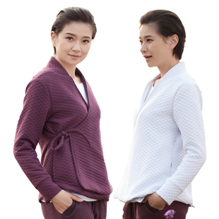 闭店清仓精品夹棉瑜伽茶人禅衣女装 中式汉服小棉衣交领薄棉衣