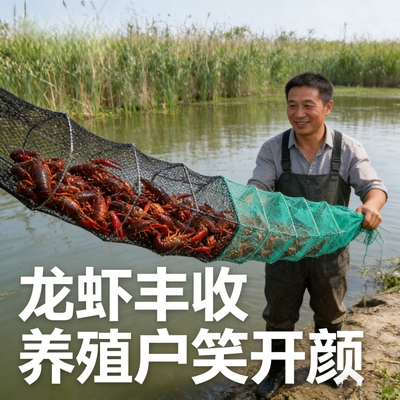 加强有结尾虾笼捕鱼笼河虾鱼网