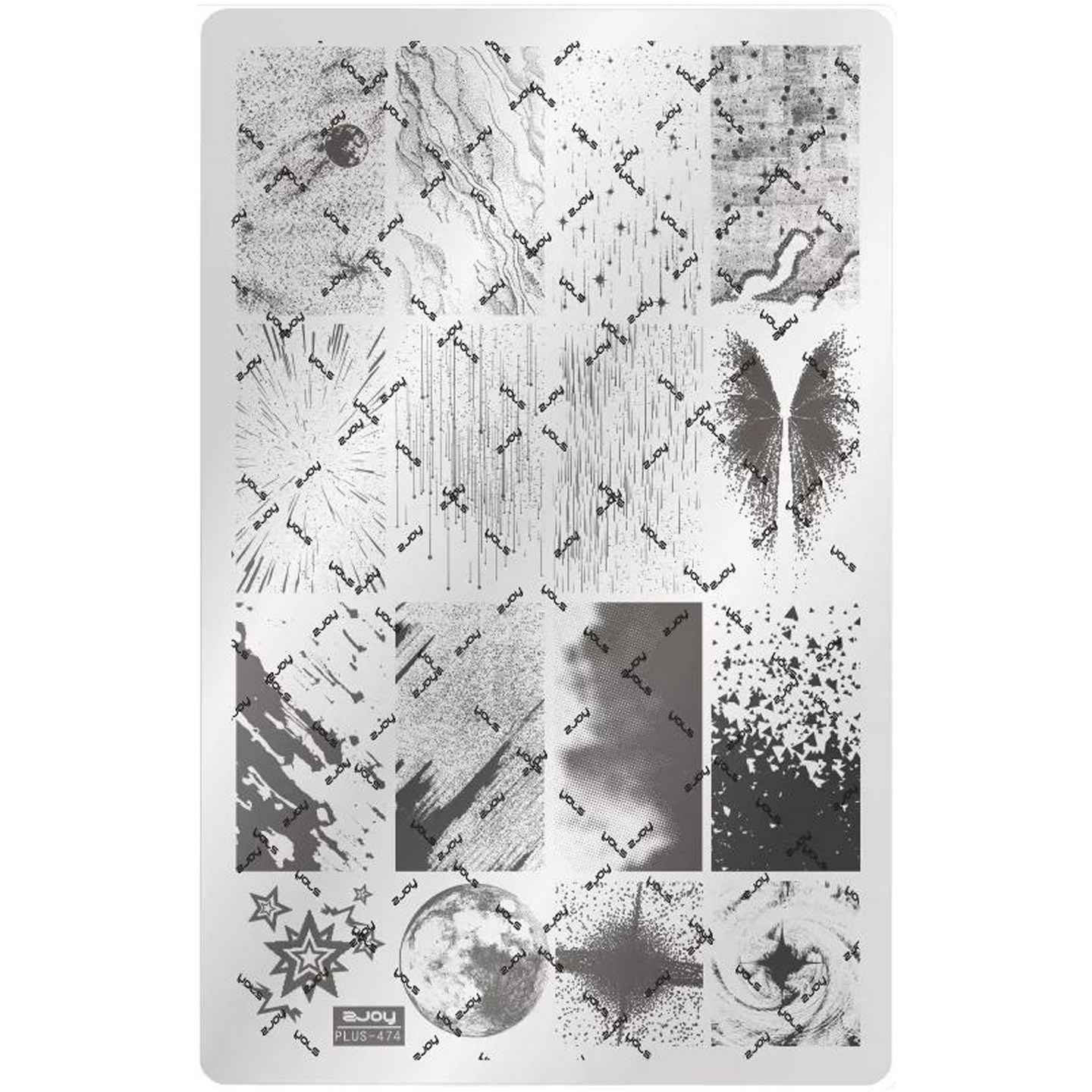 【油姐】ZJOYplus-474 印花印板 美甲DIY彩绘工具 颗粒感 星云月