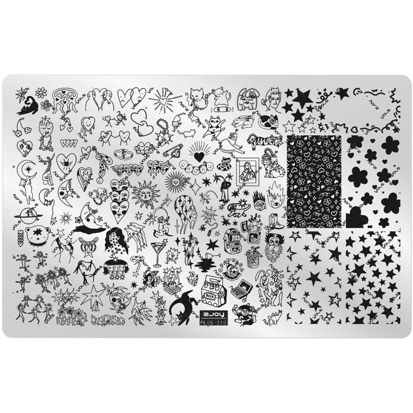 【油姐】ZJOYplus-310 印花转印钢板 美甲DIY彩绘工具 神叨叨小图