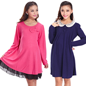 新款 大码 秋装 长袖 秋冬装 宽松连衣裙 孕妇装 休闲孕妇裙 裙8951