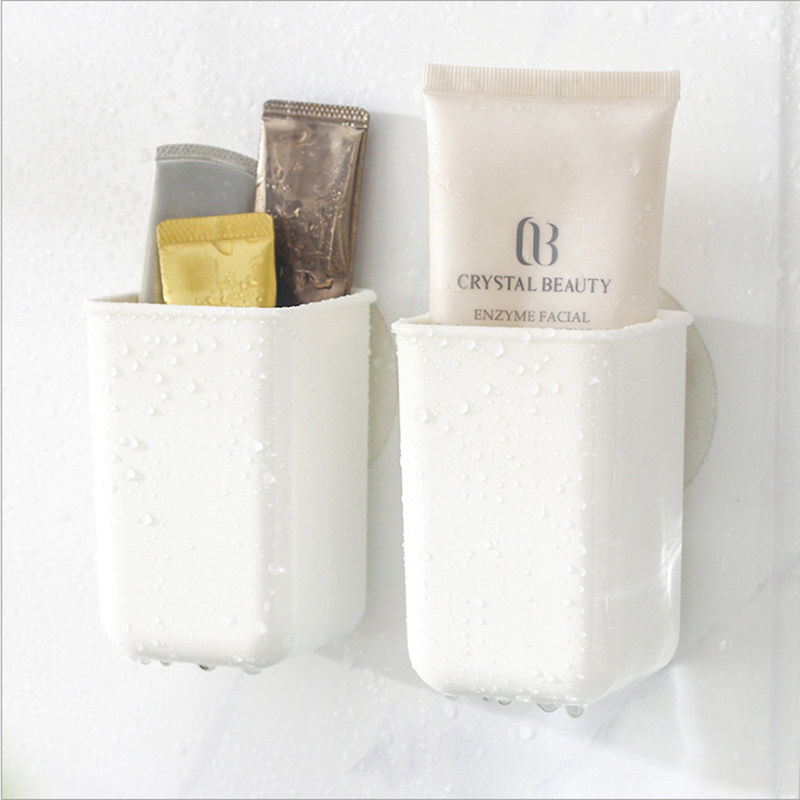 日本KM浴室收纳桶吸盘置物桶收纳牙刷牙膏剃须刀牙刷桶牙具座置物,家庭/个人清洁工具,牙刷架/牙具座,淘宝优惠券,粉丝福利购,淘宝优惠卷