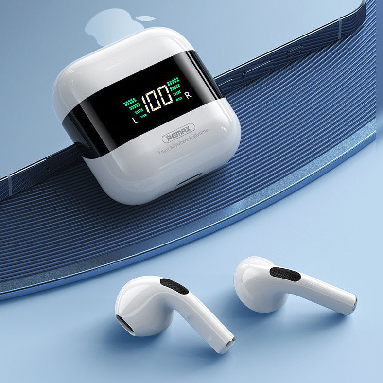 remax/睿量 tws-10新款蓝牙耳机入耳式无线蓝牙5.1增强版led高清
