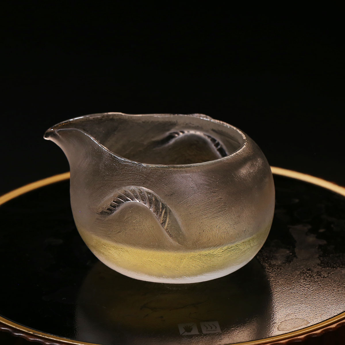 红锦添水晶原矿水晶轻奢公道杯分离器磨砂分茶器茶海接私定