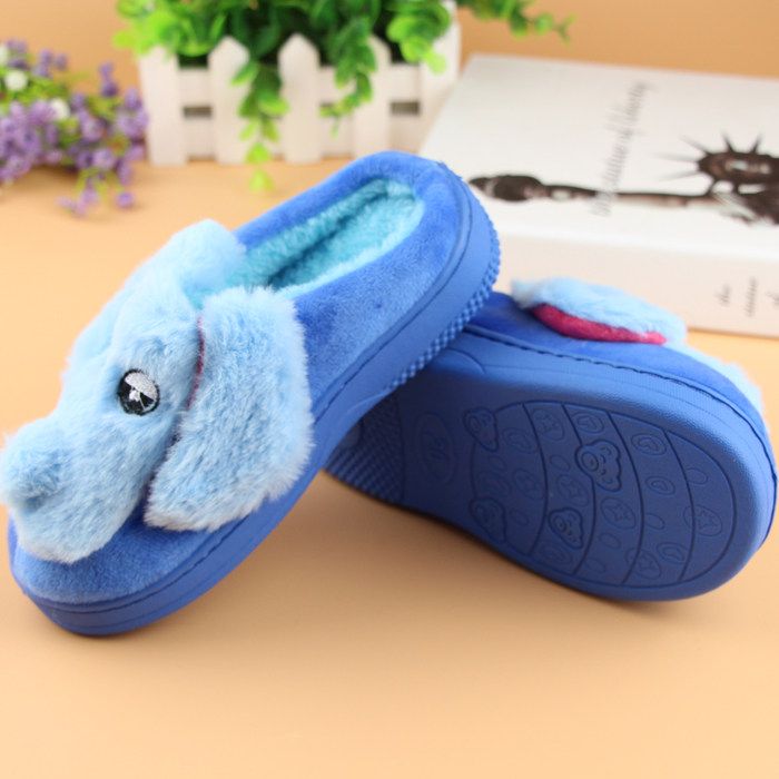 Pantoufles enfants en suède pour hiver - semelle EVA - Ref 1014536 Image 4