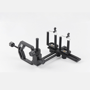 金属豪华夹双夹子手机拍照摄影接望远镜相机显微镜抢瞄准镜支架