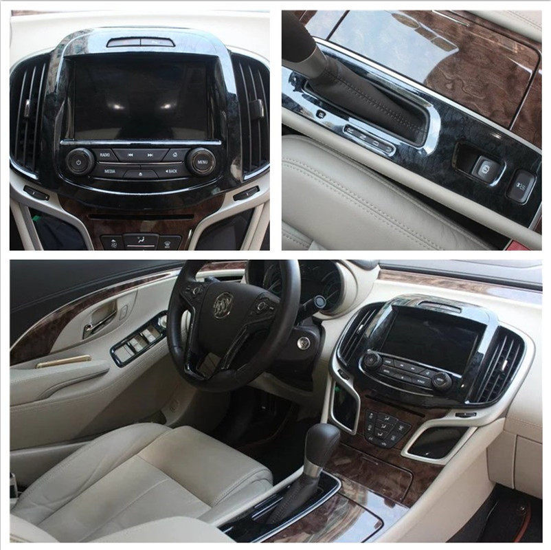 适用于13-15款新君越碳纤维桃木内饰贴 改装中控排挡面板 电动窗