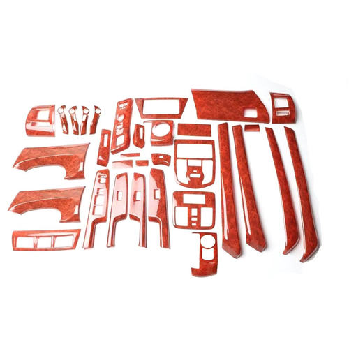 适用于右驾丰田普锐斯PRIUS ZVW40碳纤维桃木内饰贴 改装方向盘贴