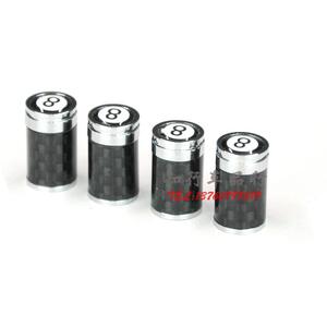 黑8款碳纤维改装气门嘴盖 气门芯帽 通用碳纤维轮胎Y气嘴帽盖