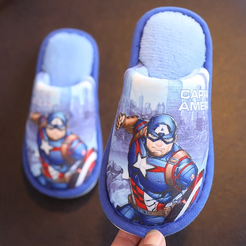 Дисней, детские удерживающие тепло демисезонные тапочки для мальчиков на платформе, 2 лет