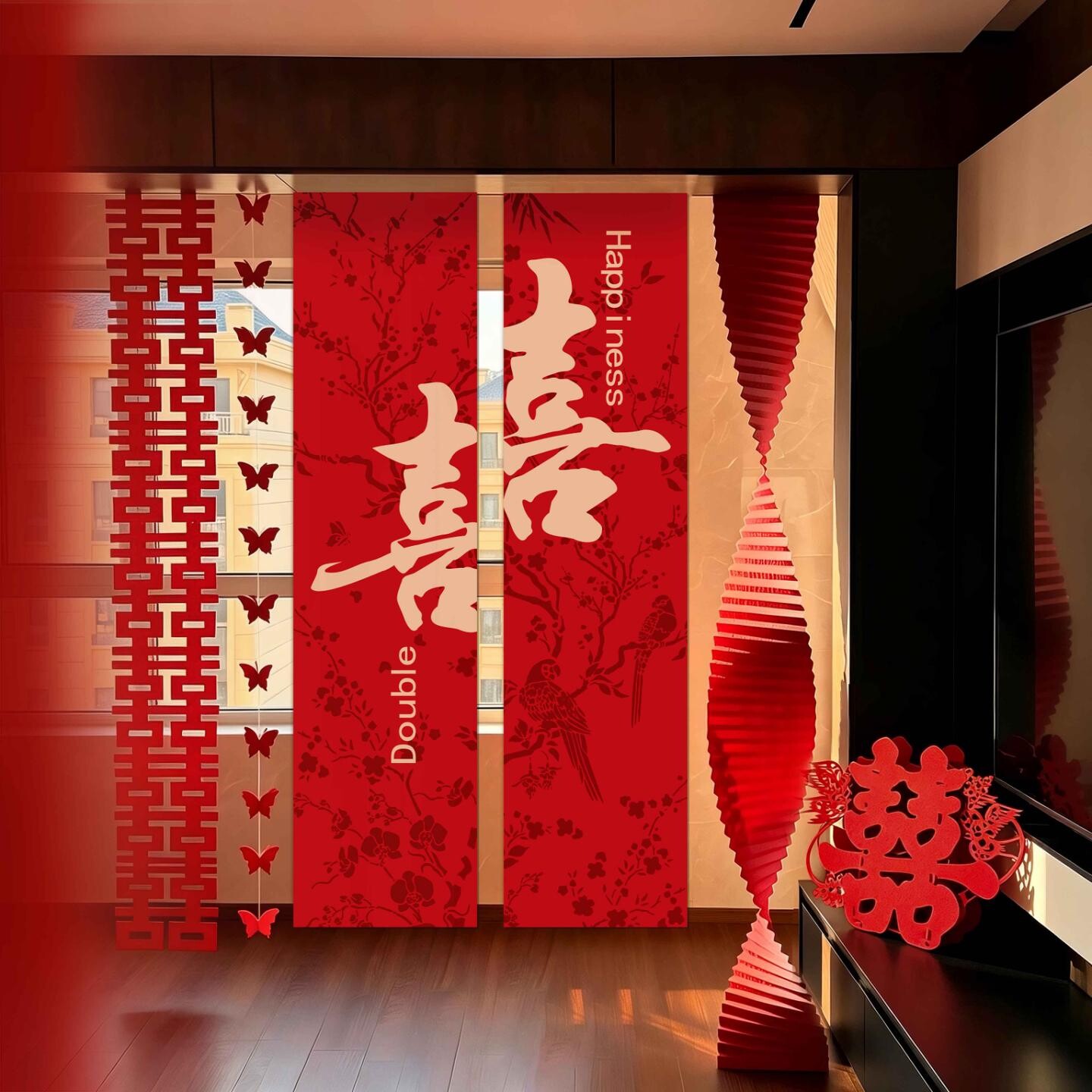 原来用大挂布装饰那么好看哇～图片