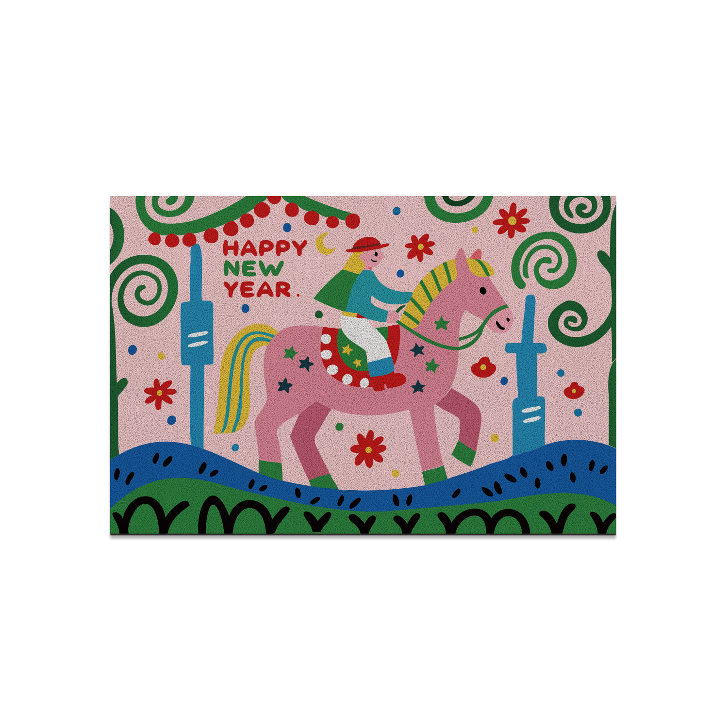 糊涂娘娘2026新款新年地垫入户门垫进门门口地毯丝圈红色过年装饰,居家布艺,入户地垫,淘宝优惠券,粉丝福利购,淘宝优惠卷