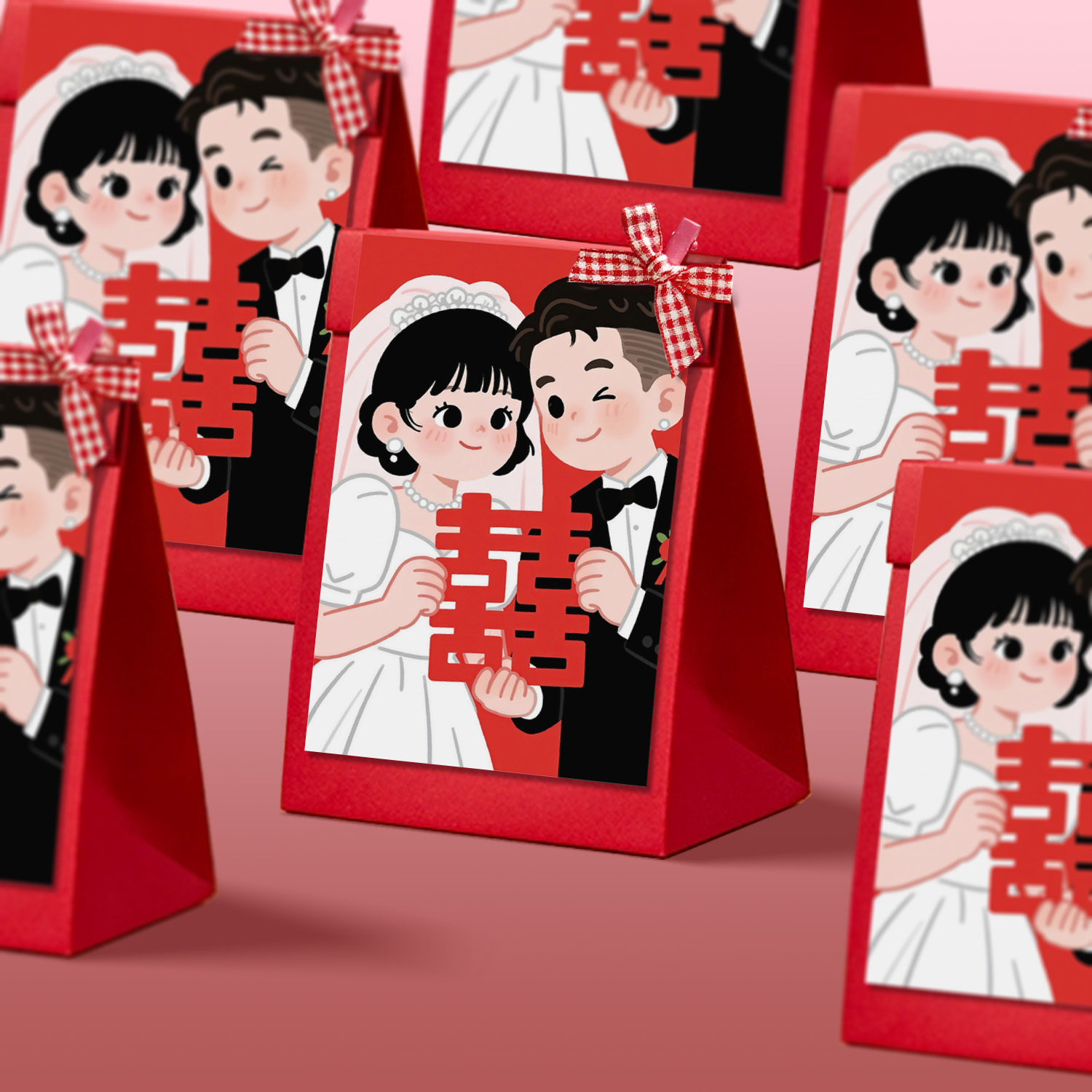 糊涂娘娘结婚专用喜糖盒喜糖盒糖果盒红色糖盒ins风大号创意婚礼